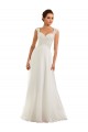 Blanc Fourreau Mousseline Dentelle Robes de mariée Prix Réduit