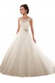 Blanc Princesse Épaule Dénudée Tulle Dentelle Robes de mariée Prix Réduit