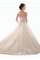 Blanc Princesse Épaule Dénudée Tulle Dentelle Robes de mariée Prix Réduit