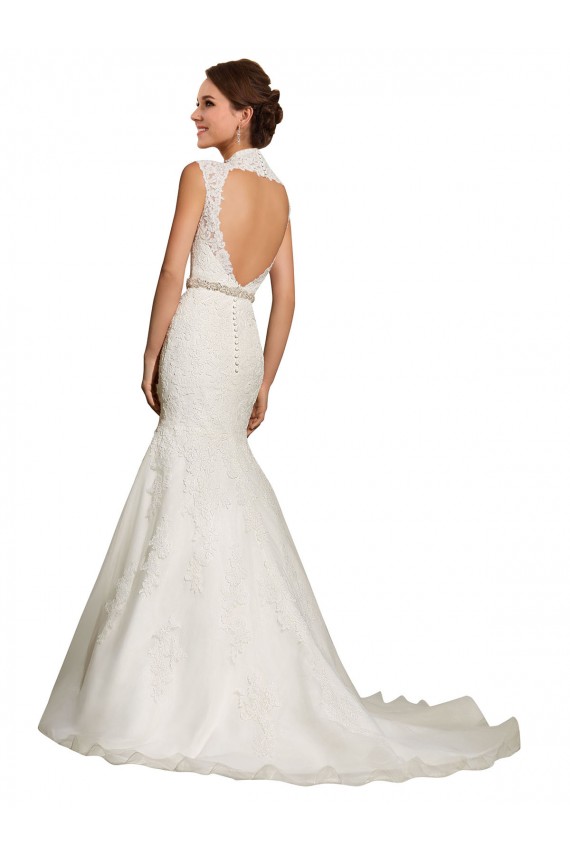Blanc Sirène Tulle Dentelle Robes de mariée Prix Réduit