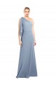 Bleu fumée Fourreau Crêpe Stretch Longue Formelles Robes demoiselle d'honneur / Robes de soirée / Robes de bal Prix Réduit