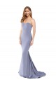 Bleu fumée Sirène Sans bretelle Crêpe Stretch Longue Formelles Robes demoiselle d'honneur / Robes de soirée / Robes de bal Prix Réduit