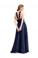 Bleu marine 21 Trapèze Licou Tulle Longue Robes demoiselle d'honneur Prix Réduit