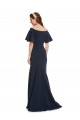 Bleu marine foncé Sirène Épaule Dénudée Crêpe Stretch Longue Formelles Robes demoiselle d'honneur / Robes de soirée / Robes de bal Prix Réduit