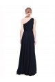 Bleu marine foncé Trapèze Mousseline Longue Robes demoiselle d'honneur Prix Réduit