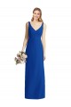 Bleu roi Sirène Sans bretelle Mousseline Longue Robes demoiselle d'honneur Prix Réduit
