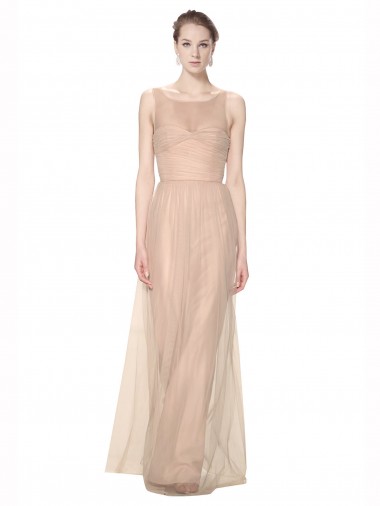 Blush 95 Fourreau Illusion Tulle Longue Robes demoiselle d'honneur Prix Réduit