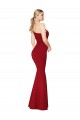 Bordeaux Sirène Col Haut Crêpe Stretch Longue Formelles Robes demoiselle d'honneur / Robes de soirée / Robes de bal Prix Réduit