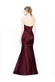 Bordeaux Sirène Satiné Longue Formelles Robes demoiselle d'honneur / Robes de soirée / Robes de bal Prix Réduit