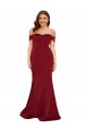 Bordeaux Sirène Épaule Dénudée Spandex Longue Formelles Robes demoiselle d'honneur / Robes de soirée / Robes de bal Prix Réduit