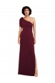 Bordeaux Trapèze Mousseline Longue Formelles Robes demoiselle d'honneur / Robes de soirée Prix Réduit