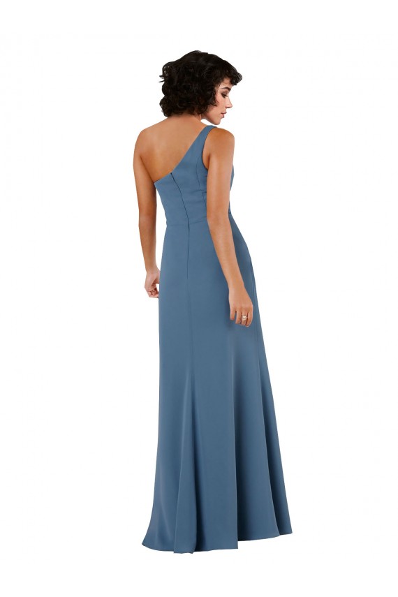 Bordeaux Trapèze Mousseline Longue Formelles Robes demoiselle d'honneur / Robes de soirée Prix Réduit