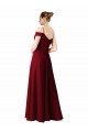 Bordeaux Trapèze Mousseline Longue Robes demoiselle d'honneur Prix Réduit