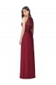 Bordeaux Trompette Licou Mousseline Longue Robes demoiselle d'honneur Prix Réduit