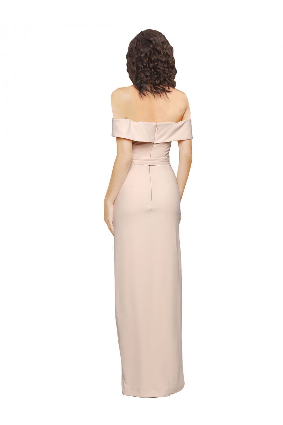 Sirène Épaule Dénudée Crêpe Stretch Longue Formelles Robes demoiselle d'honneur / Robes de soirée / Robes de bal Prix Réduit