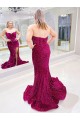 Couleur affichée Fourreau Balayage train Paillettes Velours Longue Robes de bal Prix Réduit