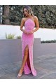 Couleur affichée Fourreau Licou Paillettes Velours Longue Robes de bal Prix Réduit
