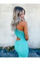 Couleur affichée Sirène Balayage train Paillettes Velours Longue Robes de bal Prix Réduit