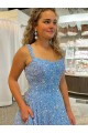 Couleur affichée Trapèze Scoop Traîne moyenne Paillettes Velours Longue Robes de bal Prix Réduit
