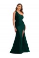 Evergreen Sirène Satiné Soyeux Longue Formelles Robes demoiselle d'honneur / Robes de soirée / Robes de bal Prix Réduit