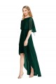 Evergreen Trapèze Col rond Mousseline Longue Asymétrique Robes demoiselle d'honneur Prix Réduit