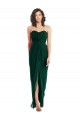 Evergreen Trapèze Sans bretelle Mousseline Longue Robes demoiselle d'honneur Prix Réduit