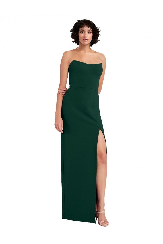 Fourreau Scoop Sans bretelle Crêpe Stretch Longue Formelles Robes demoiselle d'honneur / Robes de soirée / Robes de bal Prix Réduit