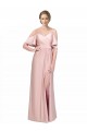Fourreau Épaule Dénudée Satiné Soyeux Longue Formelles Robes demoiselle d'honneur / Robes de soirée / Robes de bal Prix Réduit