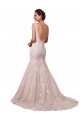 Ivoire & Blush Sirène Col V Tulle Dentelle Robes de mariée Prix Réduit