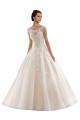 Ivoire & Champagne Princesse Bateau Tulle Dentelle Robes de mariée Prix Réduit