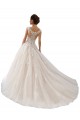 Ivoire & Champagne Princesse Bateau Tulle Dentelle Robes de mariée Prix Réduit