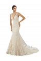 Ivoire & Champagne Sirène Col V Dentelle Robes de mariée Prix Réduit