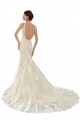 Ivoire & Champagne Sirène Col V Dentelle Robes de mariée Prix Réduit