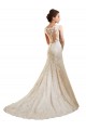 Ivoire & Champagne Sirène Illusion Dentelle Robes de mariée Prix Réduit