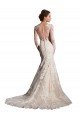 Ivoire & Champagne Sirène Illusion Tulle Dentelle Robes de mariée Prix Réduit