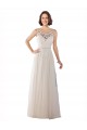 Ivoire & Champagne Trapèze Illusion Balayage train Tulle Boho Robes de mariée Prix Réduit