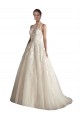 Ivoire & Champagne Trapèze Illusion Tulle Robes de mariée Prix Réduit