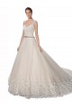 Ivoire & Champagne Trapèze Tulle Dentelle Robes de mariée Prix Réduit