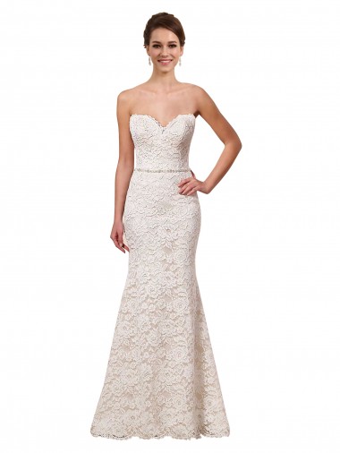 Ivoire Fourreau Dentelle Robes de mariée Prix Réduit