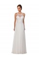 Ivoire Fourreau Illusion Mousseline Robes de mariée Prix Réduit