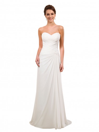 Ivoire Fourreau Mousseline Robes de mariée Prix Réduit
