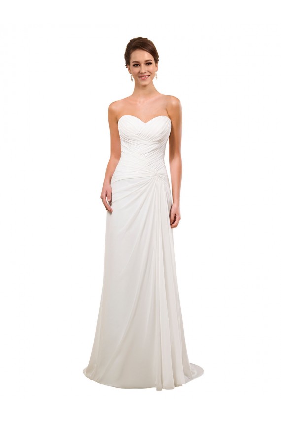 Ivoire Fourreau Mousseline Robes de mariée Prix Réduit