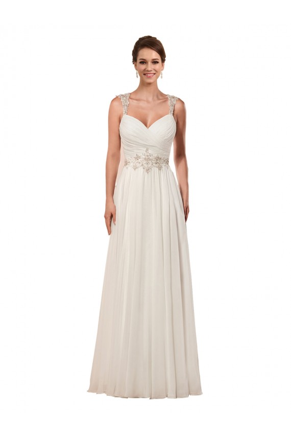 Ivoire Fourreau Mousseline Robes de mariée Prix Réduit