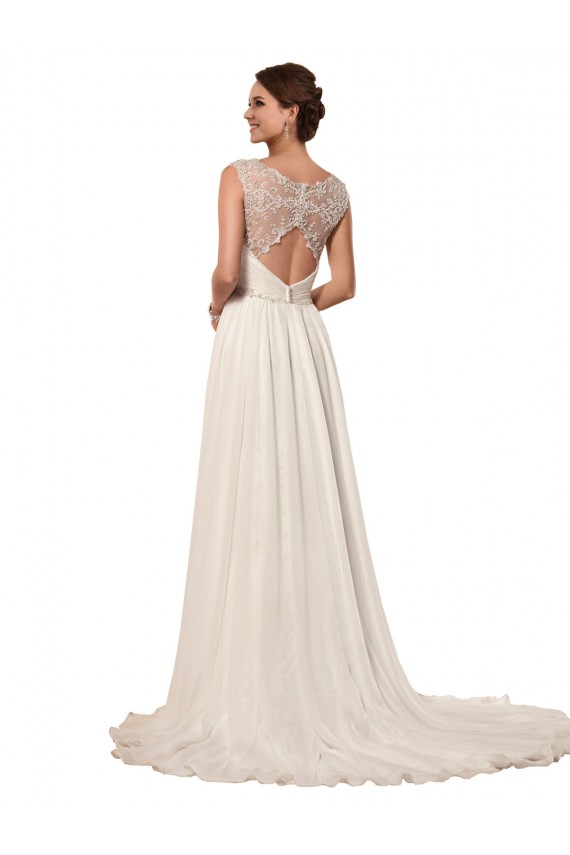 Ivoire Fourreau Mousseline Robes de mariée Prix Réduit