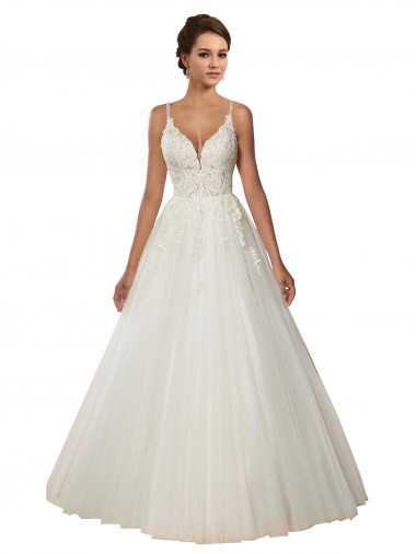 Ivoire Princesse Bretelles spaghetti Tulle Dentelle Boho Robes de mariée Prix Réduit