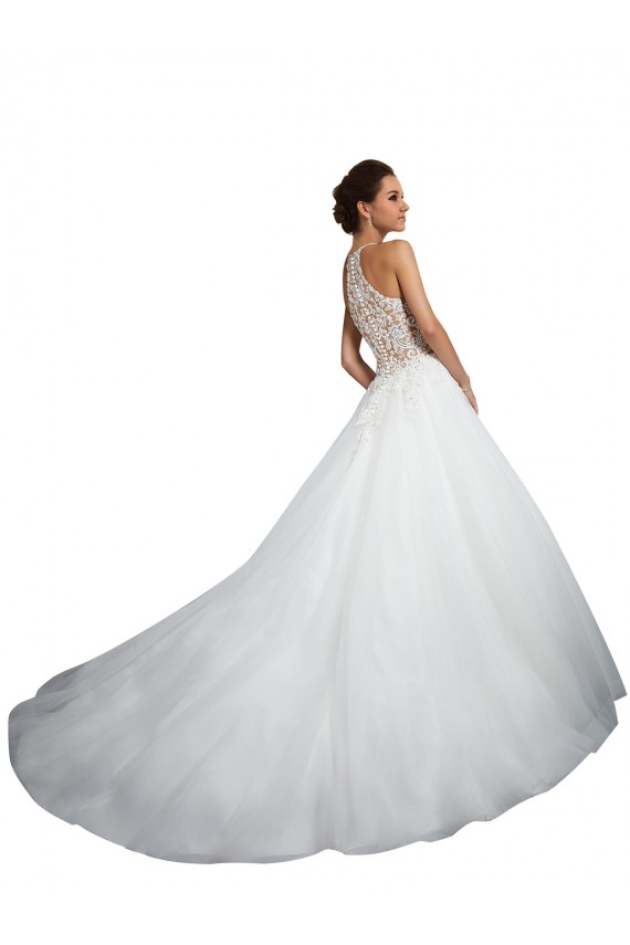 Ivoire Princesse Col Haut Tulle Dentelle Robes de mariée Prix Réduit