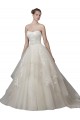 Ivoire Princesse Scoop Sans bretelle Tulle Dentelle Robes de mariée Prix Réduit