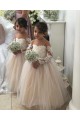 Ivoire Princesse Tulle Dentelle Longue Robes de demoiselle d'honneur - fillette Prix Réduit