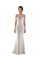 Ivoire Sirène Balayage train Dentelle Crêpe Stretch Robes de mariée Prix Réduit