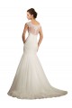 Ivoire Sirène Bateau Tulle Dentelle Robes de mariée Prix Réduit